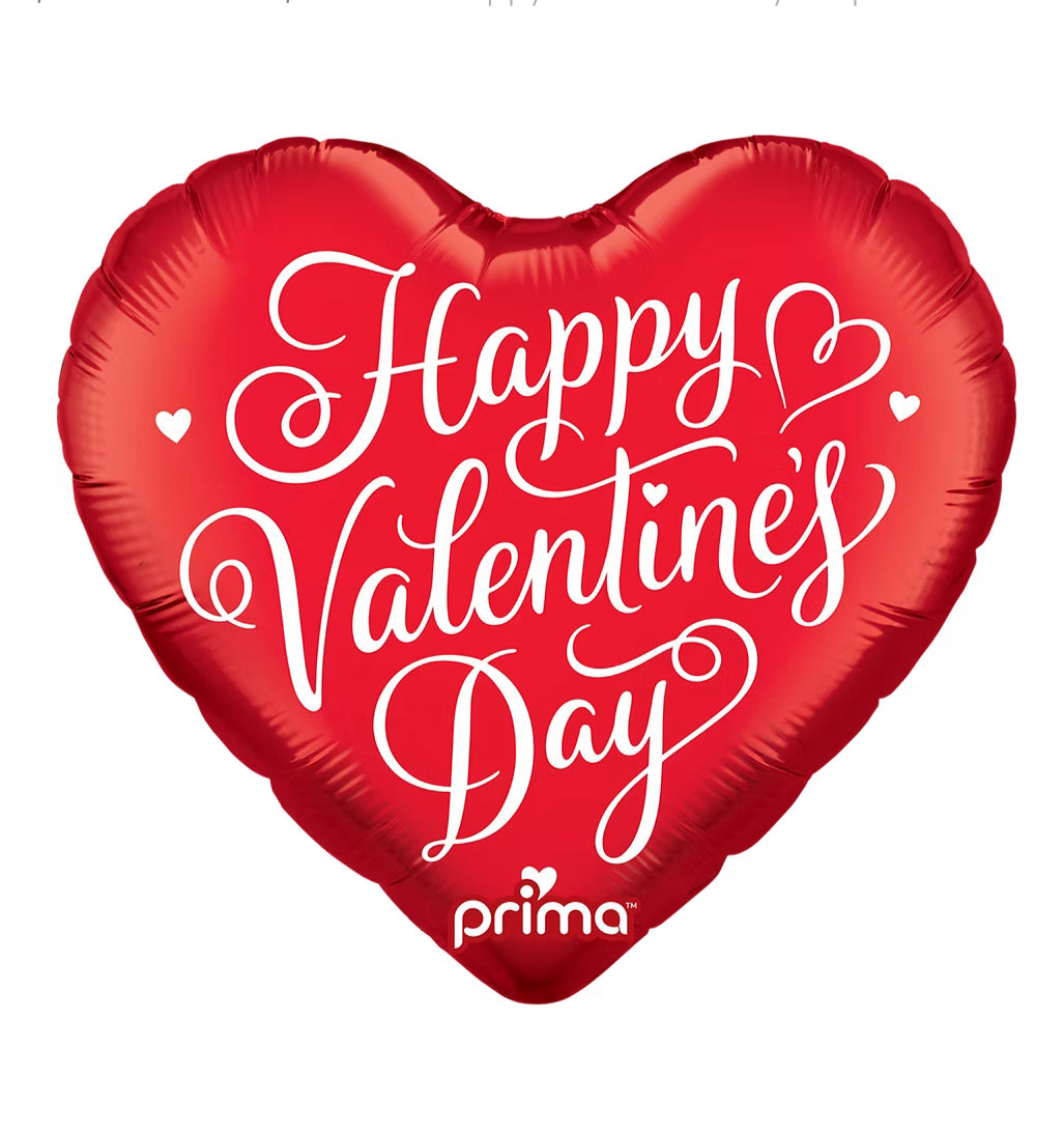 PRIMA 9" Heart Happy Valentine's Day Script